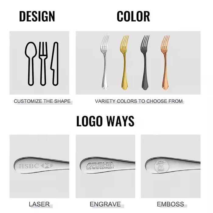 Custom logo flatware